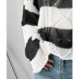 ワイドボーダールーズニットトップス 大人カジュアル ゆったり | Dewlily | 詳細画像25 