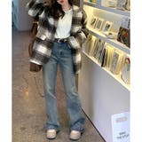 ラウンドネックメロウフリルリブニット 体型カバー 白 | Dewlily | 詳細画像14 