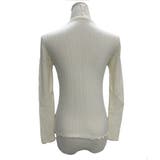 ラウンドネックメロウフリルリブニット 体型カバー 白 | Dewlily | 詳細画像22 