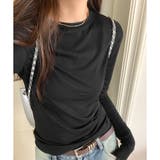 ナチュラルフィット長袖カットソー 体型カバー 無地 | Dewlily | 詳細画像2 