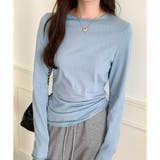 ナチュラルフィット長袖カットソー 体型カバー 無地 | Dewlily | 詳細画像22 