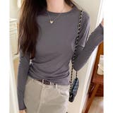 ナチュラルフィット長袖カットソー 体型カバー 無地 | Dewlily | 詳細画像23 