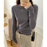 ナチュラルフィット長袖カットソー 体型カバー 無地 | Dewlily | 詳細画像24 