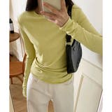 ナチュラルフィット長袖カットソー 体型カバー 無地 | Dewlily | 詳細画像28 