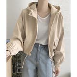 ショート丈ドロストフードジャケット マウンテンパーカー 体型カバー | Dewlily | 詳細画像10 