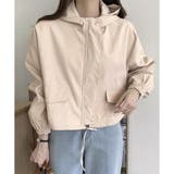 ショート丈ドロストフードジャケット マウンテンパーカー 体型カバー | Dewlily | 詳細画像12 