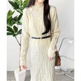 レースドッキングニットワンピース ワンピース ロング丈 | Dewlily | 詳細画像12 