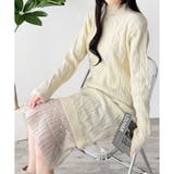 レースドッキングニットワンピース ワンピース ロング丈 | Dewlily | 詳細画像17 