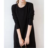 ナチュラルフィット裏起毛ワンピース ロング あったか | Dewlily | 詳細画像14 