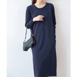 ナチュラルフィット裏起毛ワンピース ロング あったか | Dewlily | 詳細画像15 