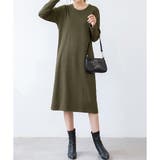 ナチュラルフィット裏起毛ワンピース ロング あったか | Dewlily | 詳細画像18 