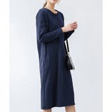 ナチュラルフィット裏起毛ワンピース ロング あったか | Dewlily | 詳細画像2 