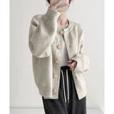 シンプルボタンニットカーディガン レディース 春秋冬 | Dewlily | 詳細画像11