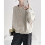 シンプルボタンニットカーディガン レディース 春秋冬 | Dewlily | 詳細画像12