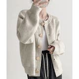 シンプルボタンニットカーディガン レディース 春秋冬 | Dewlily | 詳細画像6