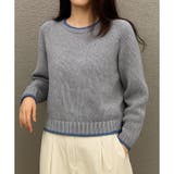 ラインカラーニットトップス レディース 春秋冬 | Dewlily | 詳細画像10