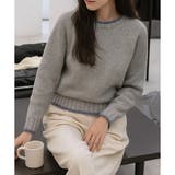 ラインカラーニットトップス レディース 春秋冬 | Dewlily | 詳細画像11