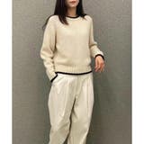 ラインカラーニットトップス レディース 春秋冬 | Dewlily | 詳細画像17