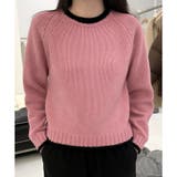 ラインカラーニットトップス レディース 春秋冬 | Dewlily | 詳細画像18