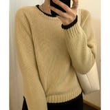 ラインカラーニットトップス レディース 春秋冬 | Dewlily | 詳細画像21