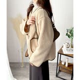 配色ラインノーカラーコート レディース 秋冬 | Dewlily | 詳細画像17 