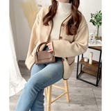 配色ラインノーカラーコート レディース 秋冬 | Dewlily | 詳細画像9 