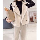 フェイクムートンボアベスト レディース 秋冬 | Dewlily | 詳細画像19 