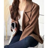 ショート丈ダブルボタンコート レディース 秋冬 | Dewlily | 詳細画像12 