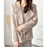 ショート丈ダブルボタンコート レディース 秋冬 | Dewlily | 詳細画像14 