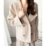 ショート丈ダブルボタンコート レディース 秋冬 | Dewlily | 詳細画像15 