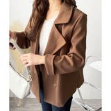 ショート丈ダブルボタンコート レディース 秋冬 | Dewlily | 詳細画像2 