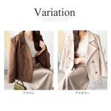 ショート丈ダブルボタンコート レディース 秋冬 | Dewlily | 詳細画像5 