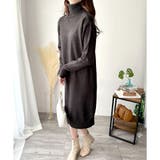 タートルネックニットロングワンピース レディース 秋冬 | Dewlily | 詳細画像11 