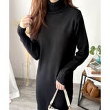 タートルネックニットロングワンピース レディース 秋冬 | Dewlily | 詳細画像15 