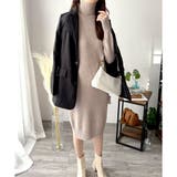 タートルネックニットロングワンピース レディース 秋冬 | Dewlily | 詳細画像29 