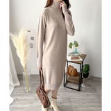 タートルネックニットロングワンピース レディース 秋冬 | Dewlily | 詳細画像4 