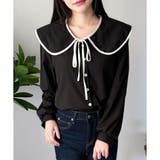 セーラー風配色リボンブラウス レディース シャツ | Dewlily | 詳細画像20 