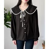 セーラー風配色リボンブラウス レディース シャツ | Dewlily | 詳細画像8 