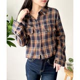 クロップド丈チェックシャツ レディース トップス | Dewlily | 詳細画像3 