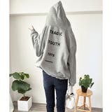 ビッグシルエットロゴジップパーカー レディース フード付き | Dewlily | 詳細画像10 