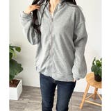 ビッグシルエットロゴジップパーカー レディース フード付き | Dewlily | 詳細画像11 