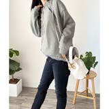 ビッグシルエットロゴジップパーカー レディース フード付き | Dewlily | 詳細画像14 