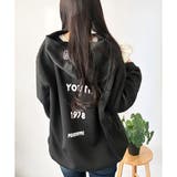 ビッグシルエットロゴジップパーカー レディース フード付き | Dewlily | 詳細画像23 