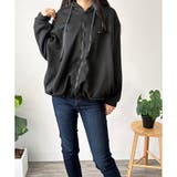 ビッグシルエットロゴジップパーカー レディース フード付き | Dewlily | 詳細画像24 