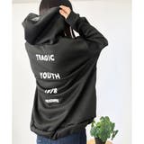 ビッグシルエットロゴジップパーカー レディース フード付き | Dewlily | 詳細画像28 