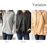 ビッグシルエットロゴジップパーカー レディース フード付き | Dewlily | 詳細画像5 