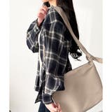 レイヤード風フード付きチェックシャツ レディース 長袖 | Dewlily | 詳細画像13 