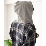 レイヤード風フード付きチェックシャツ レディース 長袖 | Dewlily | 詳細画像16 