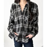 レイヤード風フード付きチェックシャツ レディース 長袖 | Dewlily | 詳細画像17 