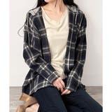 レイヤード風フード付きチェックシャツ レディース 長袖 | Dewlily | 詳細画像2 